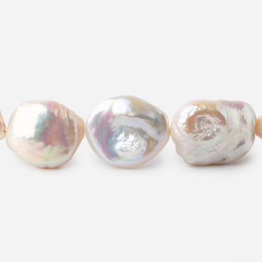 13-19mm Tri Color Straight Drilled Keshi Freshwater Pearls 16 inch 23 pieces (ONLINE ORDER ONLY)