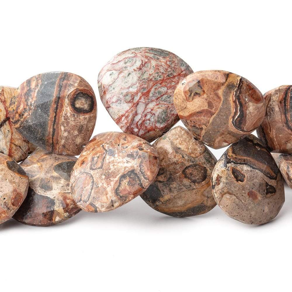 13-20mm Bird's Eye Jasper Faceted Heart Beads 8 inch 31 pieces (ONLINE ORDER ONLY)