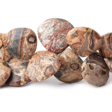 13-20mm Bird's Eye Jasper Faceted Heart Beads 8 inch 31 pieces (ONLINE ORDER ONLY)
