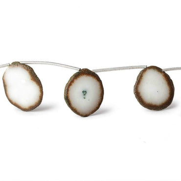 13-20mm Chlorite Solar Quartz Top Drilled Slice with Chlorite Edge 18 inch 13 pieces (ONLINE ORDER ONLY)