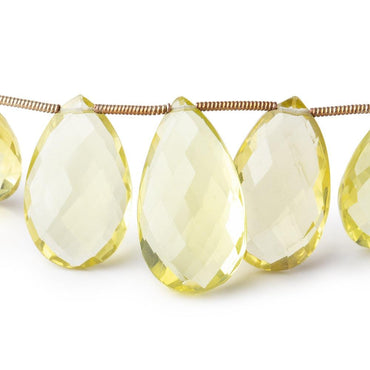 13-20mm Lemon Quartz Faceted Pear Beads 8 inch 15 pieces AAA (ONLINE ORDER ONLY)