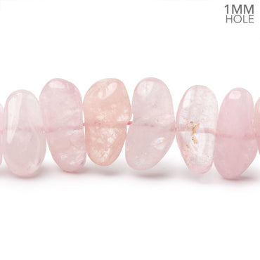 13-20mm Morganite Plain Nugget 15.5 inch 35 Beads 1mm Drill Hole (ONLINE ORDER ONLY)