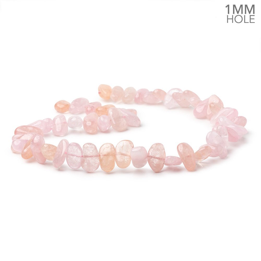 13-20mm Morganite Plain Nugget 15.5 inch 35 Beads 1mm Drill Hole (ONLINE ORDER ONLY)