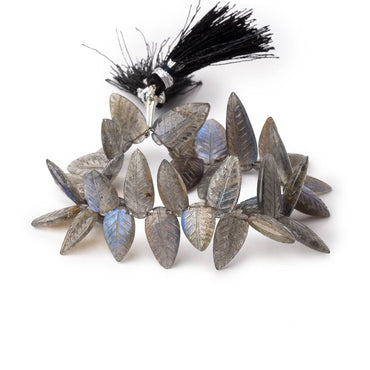 13-21mm Labradorite Carved Leaf Beads 6.5 inch 34 pieces AA (ONLINE ORDER ONLY)