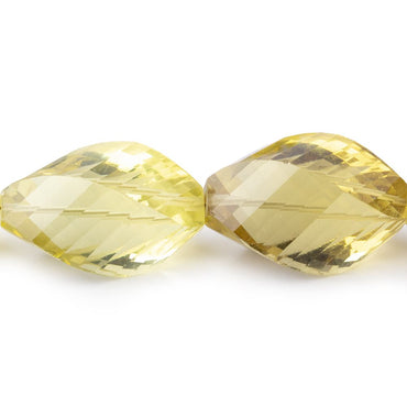 13-22mm Lemon Quartz Straight Drilled Twist Beads 16 inch 25 pieces (ONLINE ORDER ONLY)