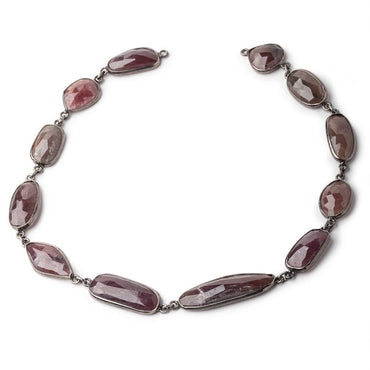 13-30x10mm Black Gold Bezeled Ruby Faceted Nugget Chain - 1 Foot (ONLINE ORDER ONLY)
