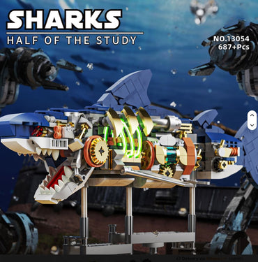 13054 Mechanical Shark Building Blocks 696PCS (ONLINE ORDER ONLY)
