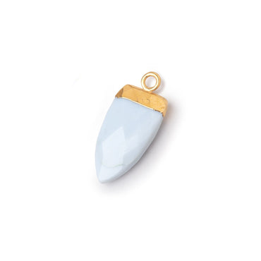 20x10mm Gold Leafed Owyhee Blue Opal faceted Point Pendant 1 piece (ONLINE ORDER ONLY)