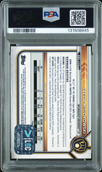 Graded 2022 Topps Bowman Draft Jacob Misiorowski #BDC-132 Chrome Rookie RC Baseball Card PSA 10 Auto Grade Gem Mint