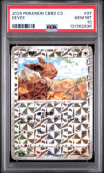 Graded 2025 PKM Simplified Chinese CBB2 CS Eevee #07 C-Gem Pack Vol 2 Trading Card Game PSA 10 Gem Mint (ONLINE ORDER ONLY)