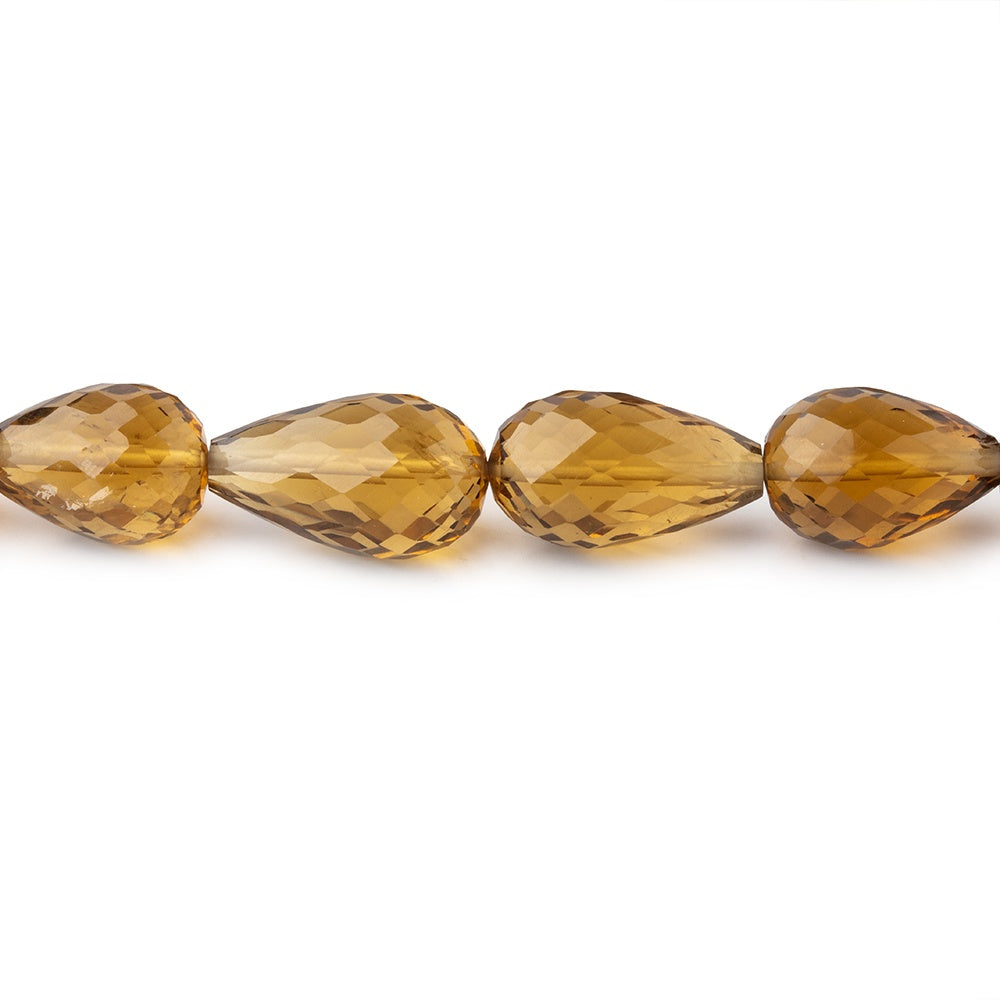 Whiskey Quartz Straight Drilled Tear Drop 16 inch 38 pieces (ONLINE ORDER ONLY)