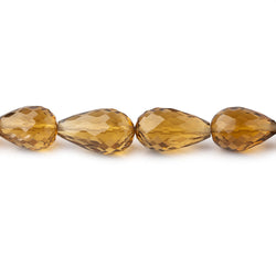 Whiskey Quartz Straight Drilled Tear Drop 16 inch 38 pieces (ONLINE ORDER ONLY)