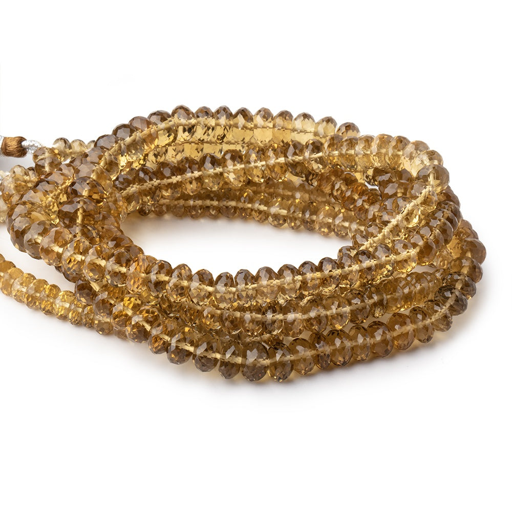 6-8mm Whiskey Quartz Faceted Rondelle beads 16 inch 105 pieces (ONLINE ORDER ONLY)