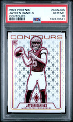 Graded 2024 Panini Phoenix Jayden Daniels #CONJDS Contours Rookie RC Football Card PSA 10 Gem Mint (ONLINE ORDER ONLY)