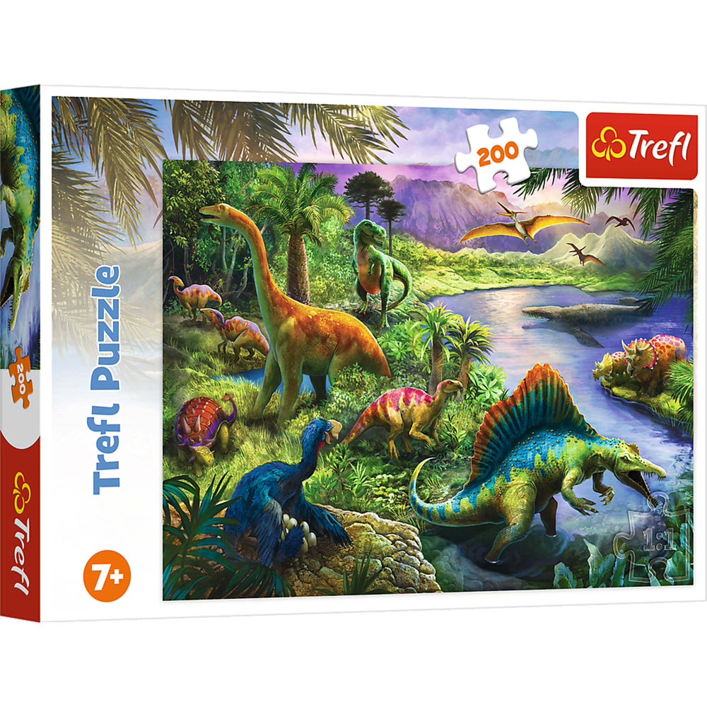 Trefl Red 200 Piece Kids Puzzle - Hungry Dinosaurs (ONLINE ORDER ONLY)