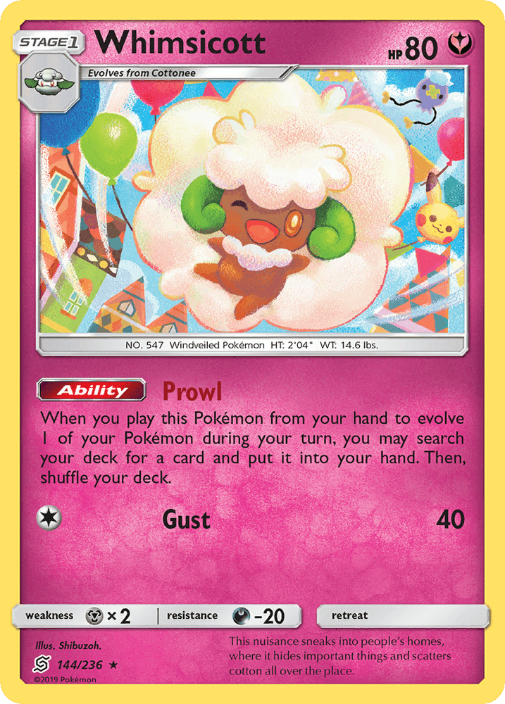 Whimsicott (144/236) [Sun & Moon: Unified Minds] (Online Only)
