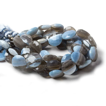 13.5-14.5mm Owyhee Natural Blue Opal faceted coin beads 15 pieces (ONLINE ORDER ONLY)