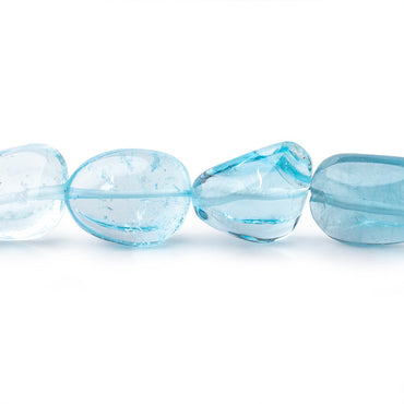 11x9x9-18x11x7mm Natural & Swiss Blue Topaz Plain Nugget Beads 16 inch 29 pcs (ONLINE ORDER ONLY)