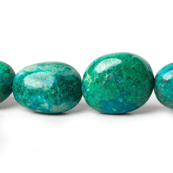 13.5x11.5x8-22x18x12mm Chrysocolla plain nugget beads 21 inches 29 pieces AA (ONLINE ORDER ONLY)