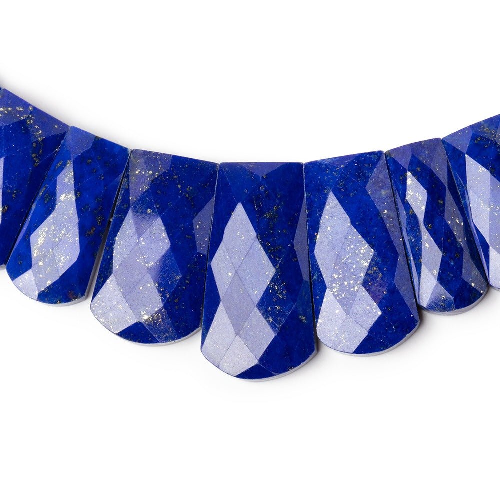 13.5x9-26x12mm Lapis Lazuli Faceted Fancy Shape Collar 35 Beads (ONLINE ORDER ONLY)