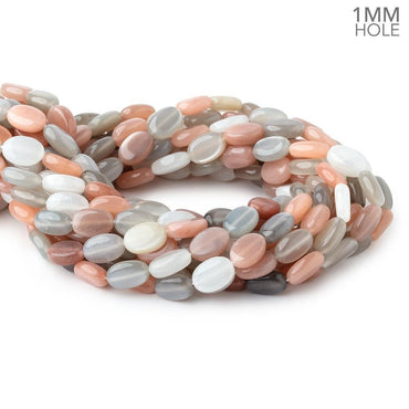 13.5x9.5mm Multi Color Moonstone Plain Oval Beads 16 inch 30 pieces A (ONLINE ORDER ONLY)