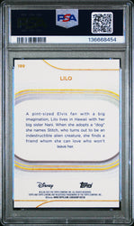 Graded 2025 Topps Chrome Disney Lilo #199 Yellow Mini Diamonds Lilo & Stitch Trading Card PSA 10 Gem Mint