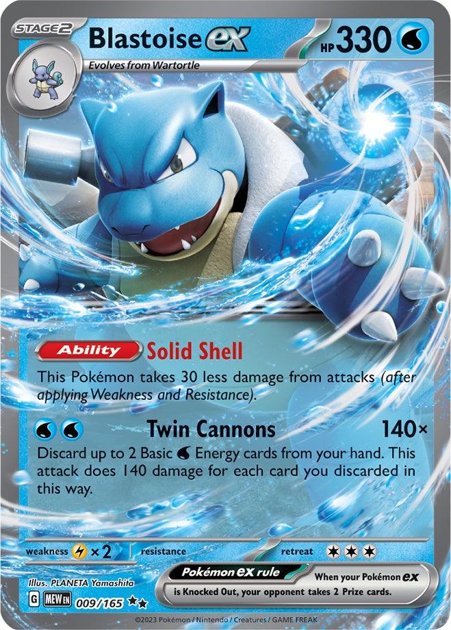 Blastoise ex (009/165) (Jumbo Card) [Scarlet & Violet: Obsidian Flames] (ONLINE ORDER ONLY)