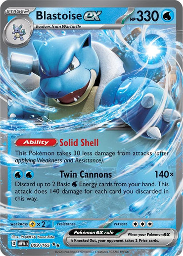 Blastoise ex (009/165) (Jumbo Card) [Scarlet & Violet: Obsidian Flames] (ONLINE ORDER ONLY)