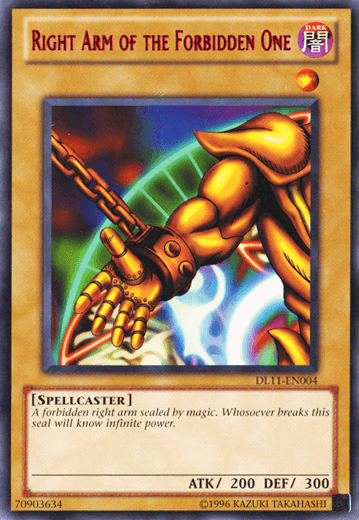 Right Arm of the Forbidden One (Red) [DL11-EN004] Rare (ONLINE ORDER ONLY)