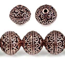 13mm Antiqued Copper Large Moroccan Round *DISCONTINUED* (ONLINE ORDER ONLY)