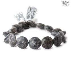13mm Celestial Quartz Faceted Coin Beads 8 inch 16 pieces 1mm Large Hole (ONLINE ORDER ONLY)