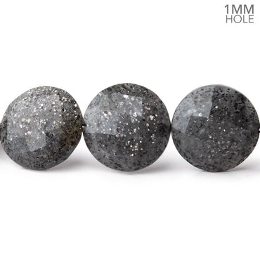 13mm Celestial Quartz Faceted Coin Beads 8 inch 16 pieces 1mm Large Hole (ONLINE ORDER ONLY)