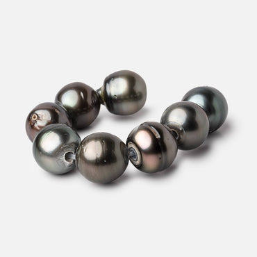 13mm Peacock Tahitian Large Hole Saltwater Pearls 4 inch 8 pieces (ONLINE ORDER ONLY)