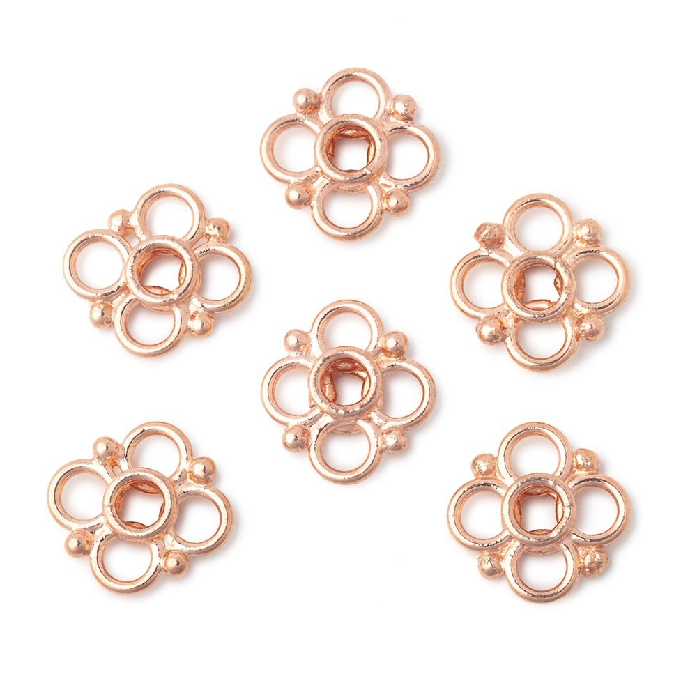 13mm Quatrefoil with 2mm Large Hole Spacer Set of 6 Pieces (ONLINE ORDER ONLY)