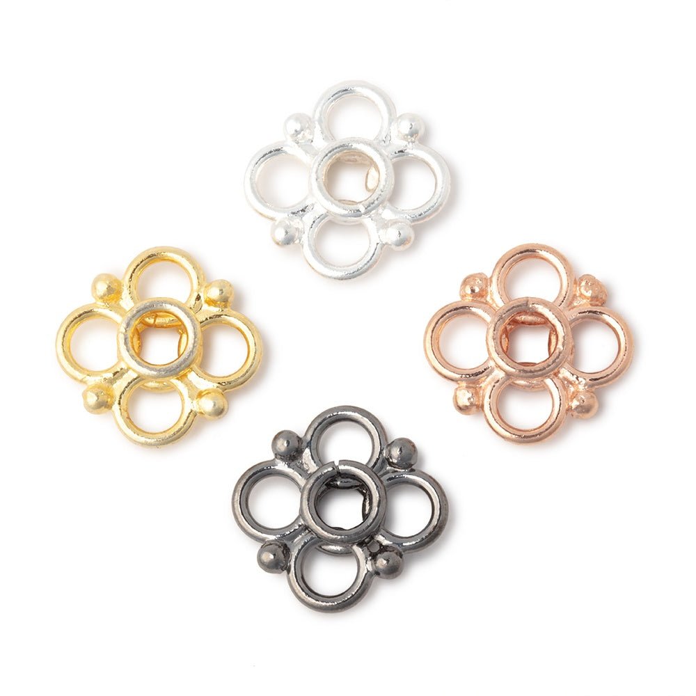 13mm Quatrefoil with 2mm Large Hole Spacer Set of 6 Pieces (ONLINE ORDER ONLY)