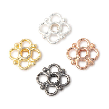 13mm Quatrefoil with 2mm Large Hole Spacer Set of 6 Pieces (ONLINE ORDER ONLY)