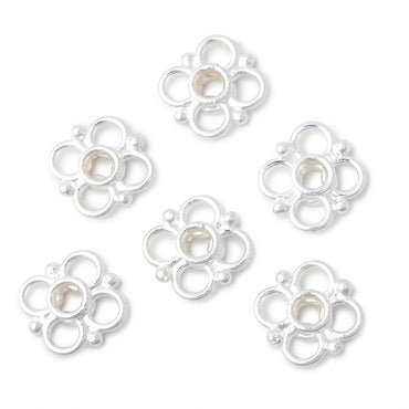 13mm Quatrefoil with 2mm Large Hole Spacer Set of 6 Pieces (ONLINE ORDER ONLY)