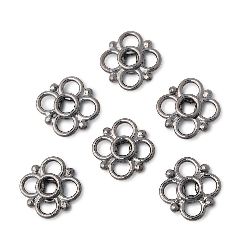13mm Quatrefoil with 2mm Large Hole Spacer Set of 6 Pieces (ONLINE ORDER ONLY)