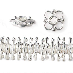 13mm Quatrefoil with 2mm Large Hole Spacers 8 inch 61 Beads (ONLINE ORDER ONLY)