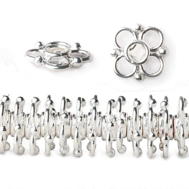13mm Quatrefoil with 2mm Large Hole Spacers 8 inch 61 Beads (ONLINE ORDER ONLY)