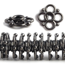 13mm Quatrefoil with 2mm Large Hole Spacers 8 inch 61 Beads (ONLINE ORDER ONLY)