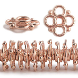 13mm Quatrefoil with 2mm Large Hole Spacers 8 inch 61 Beads (ONLINE ORDER ONLY)
