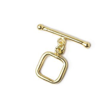 10mm Vermeil Toggle Rounded Square Design 1 piece (ONLINE ORDER ONLY)