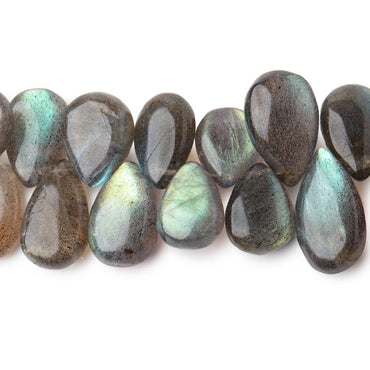 12x8-16x9mm Labradorite Plain Pear Beads 8 inch 44 pieces AA Grade (ONLINE ORDER ONLY)