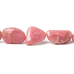 13x10-17x12mm Rhodochrosite plain nugget beads 8 inch 12 pieces (ONLINE ORDER ONLY)