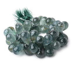 13x10-19x11mm Moss Aquamarine Faceted Tear Drop Beads 7 inch 51 pieces (ONLINE ORDER ONLY)