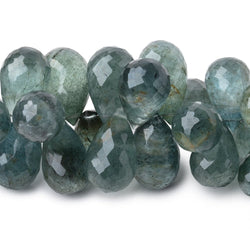 13x10-19x11mm Moss Aquamarine Faceted Tear Drop Beads 7 inch 51 pieces (ONLINE ORDER ONLY)