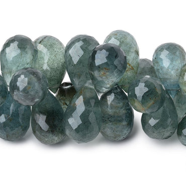 13x10-19x11mm Moss Aquamarine Faceted Tear Drop Beads 7 inch 51 pieces (ONLINE ORDER ONLY)