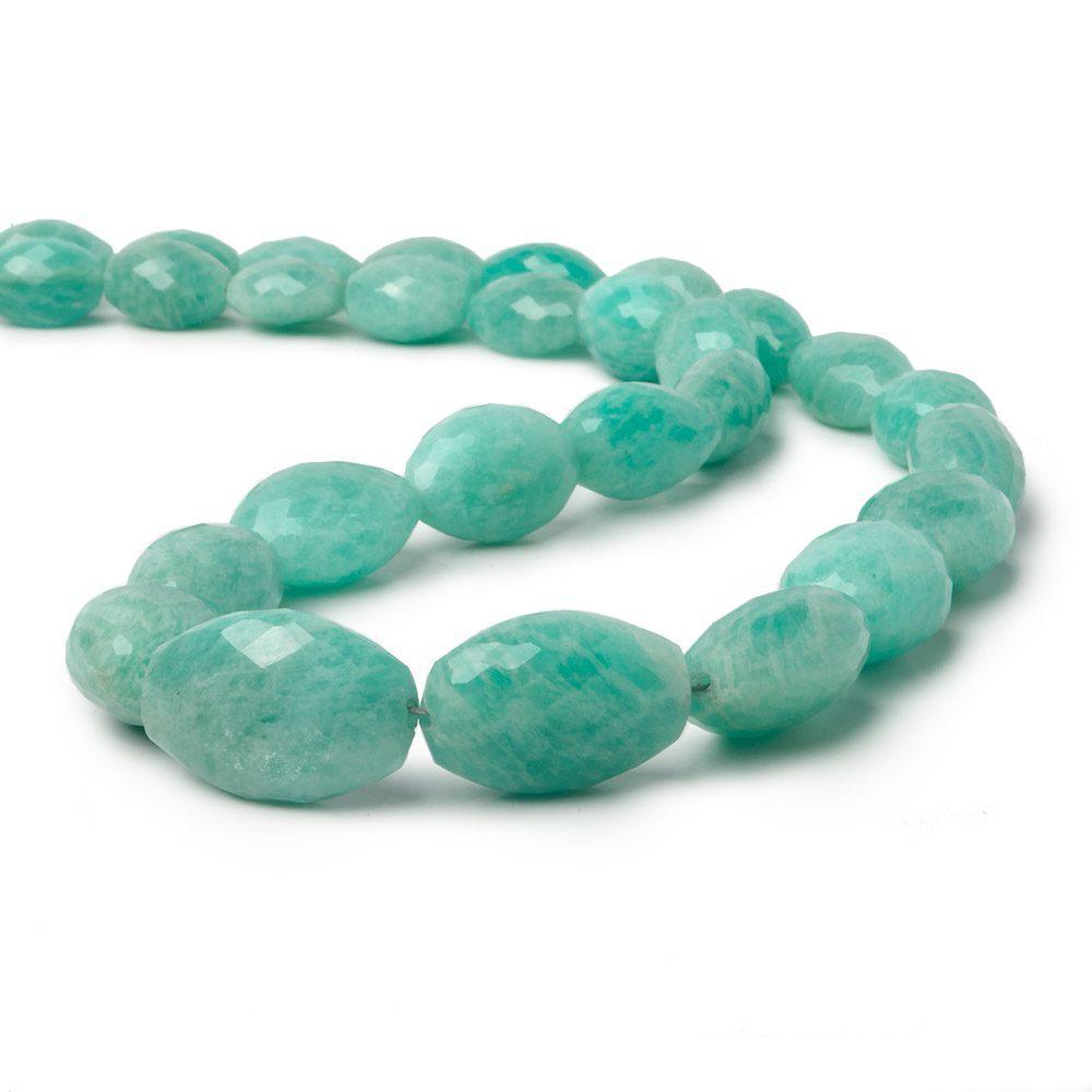 13x10 - 20x14mm Amazonite faceted oval beads 18 inch 27 pieces AA (ONLINE ORDER ONLY)