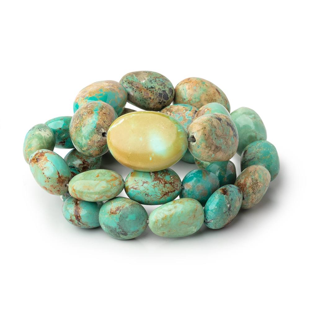 13x10-21x16mm Persian Turquoise Plain Nuggets 17 inch 29 Beads AA (ONLINE ORDER ONLY)